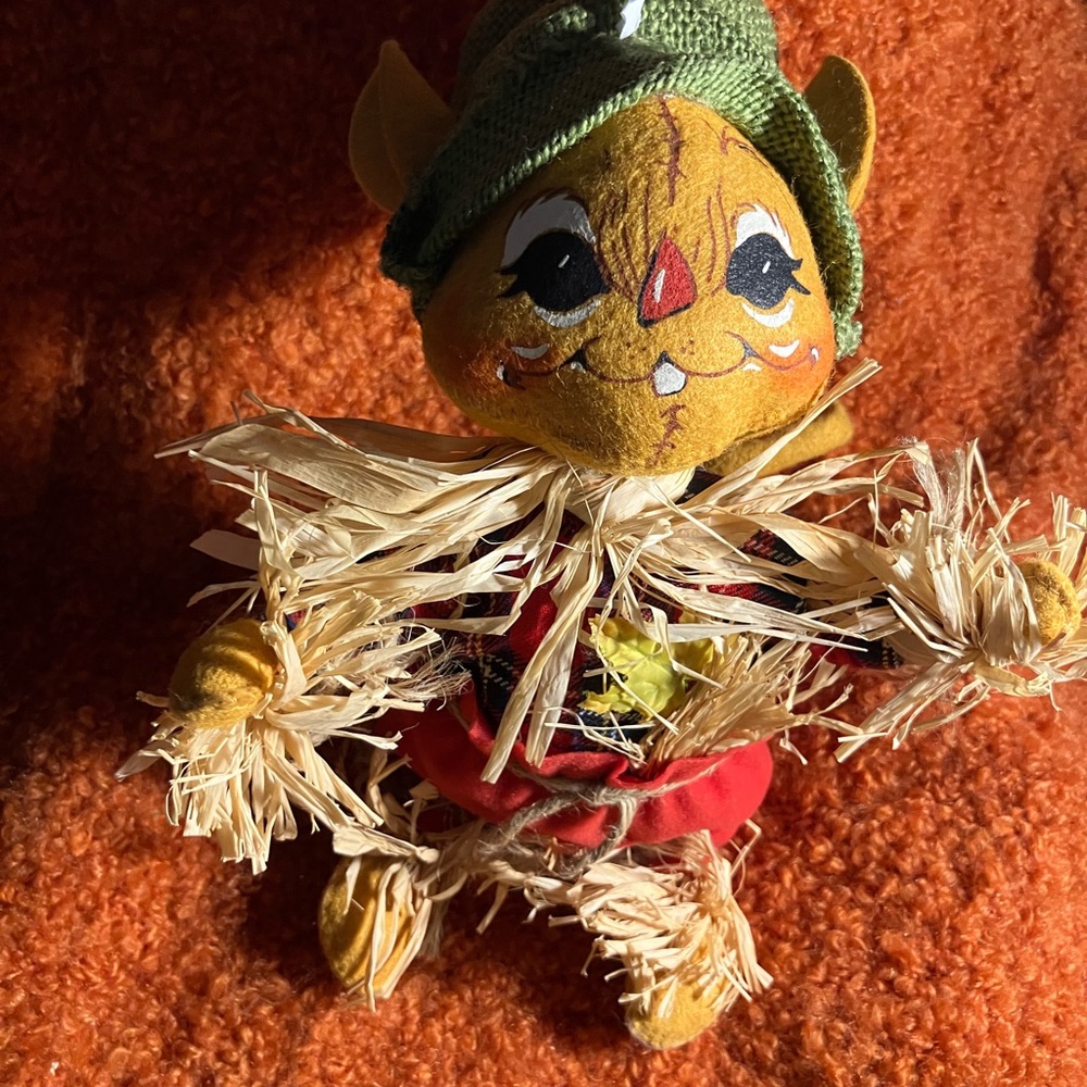 Annalee 2007 Scarecrow Mouse 8”Thanksgiving Halloween Figure Whimsical